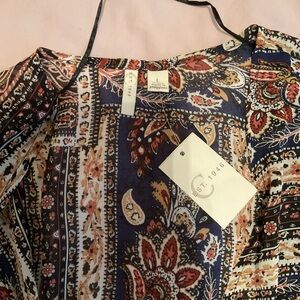 Colorful Paisley Sheer Cover Up